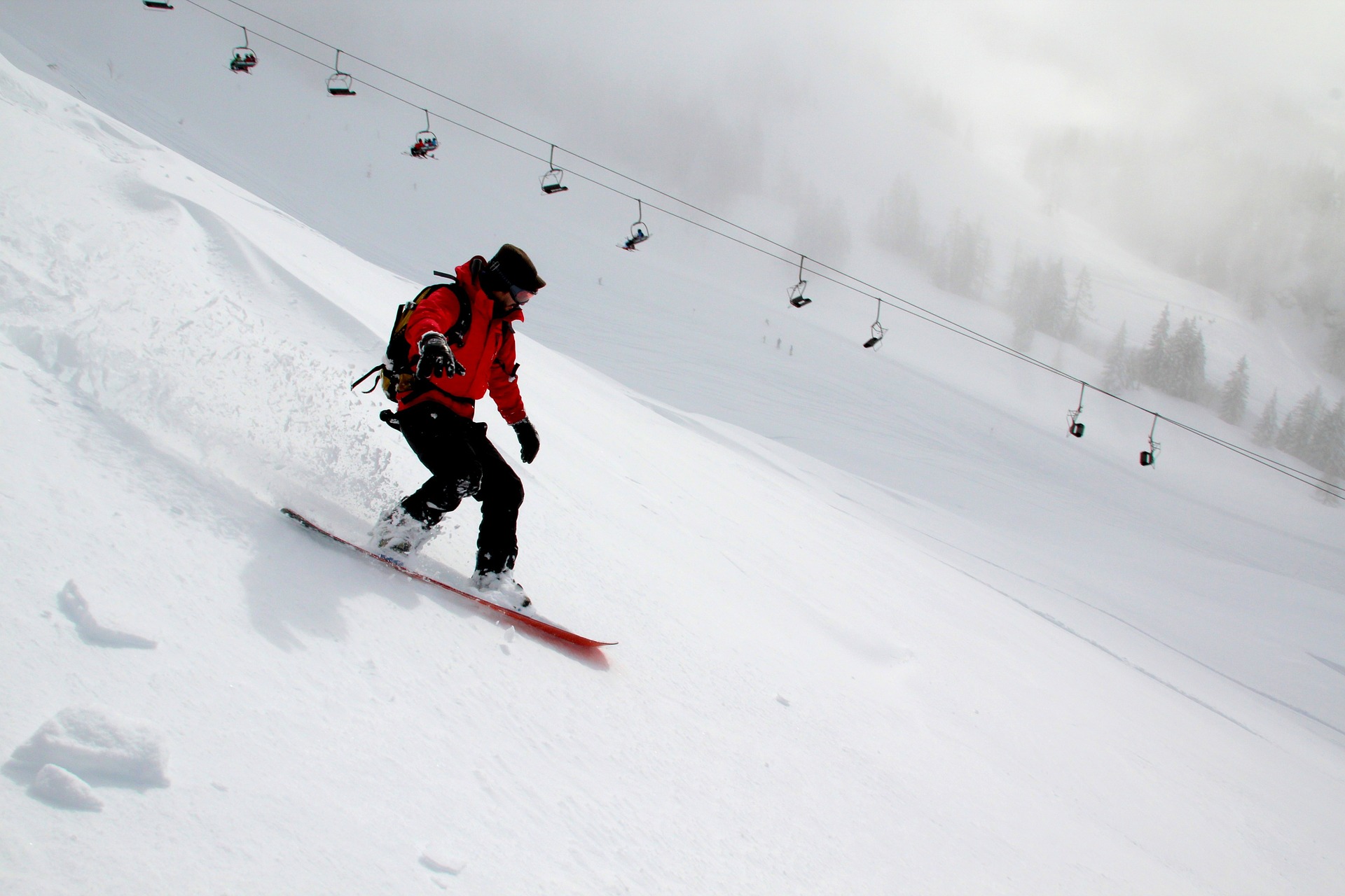 person skiing in the snow