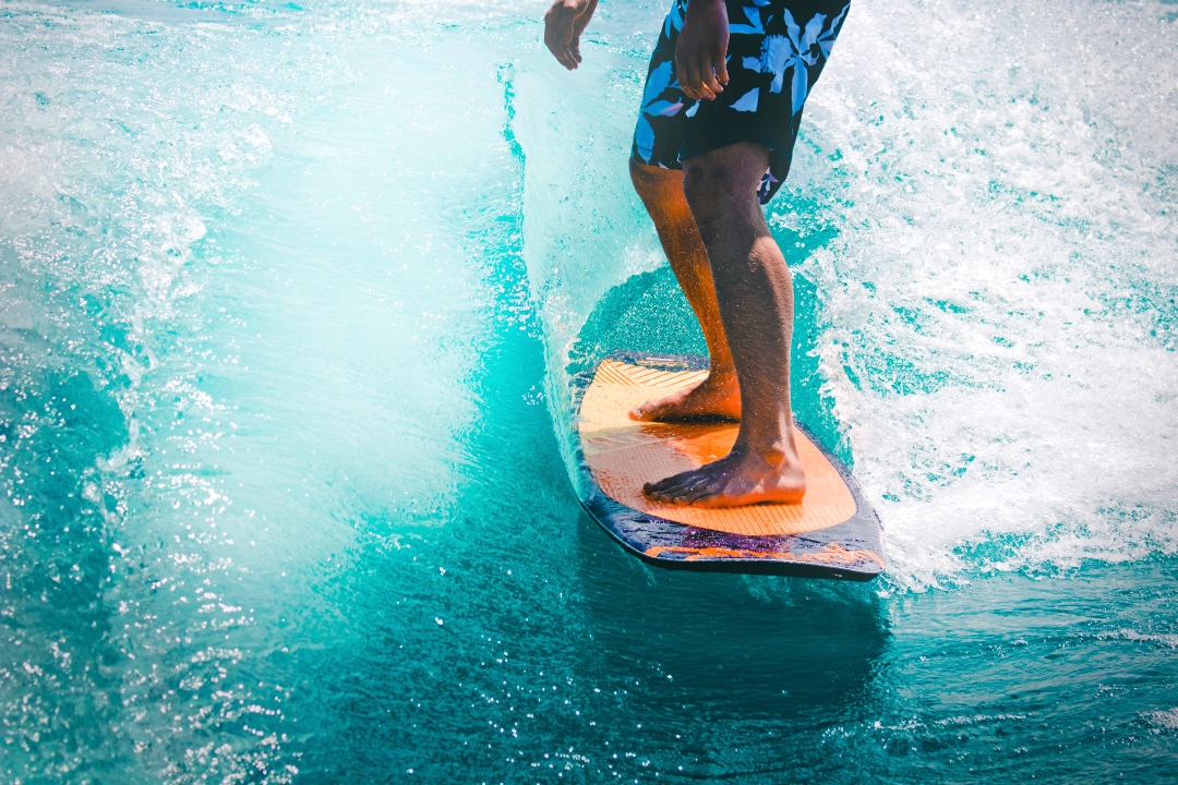 man surfing